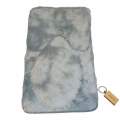 Sumptuous Comfort: Plush and Fluffy Toilet Seat Cover+Smte Keyring-Silver Mix