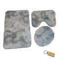 Sumptuous Comfort: Plush and Fluffy Toilet Seat Cover+Smte Keyring-Silver Mix