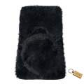 Sumptuous Comfort: Plush and Fluffy Toilet Seat Cover+Smte Keyring-Black