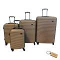 Travel in Style: 4-Piece Suitcase Set +Smte Keyring-Rose Gold
