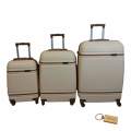 Elite Traveler: Premium Bullet Luggage Collection +Smte Keyring-Cream