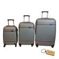 Elite Traveler: Premium Bullet Luggage Collection +Smte Keyring-Silver
