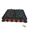 4-Plate Gas Stove with Stainless Steel Finish-ges-d20 sk-k2+Smte Keyring