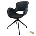 Reather Dining Chair: Comfort for Your Dining Experience+Smte Keyring- Black