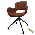 Reather Dining Chair: Comfort for Your Dining Experience+Smte Keyring-Dark Brown