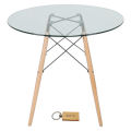 Smte- Round Coffee Side Table - T2-VC4006-80-57 and Keyring - 2 Pack