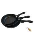 GraniteMaster:Your Go-To Fry Pan for Effortless Cooking-Black +Smte Keyring