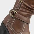 Lilley Marie Womens Brown Heeled Boot