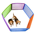 Multi-coloured pet playpen WITH extension kit [Plastic] - 13kg