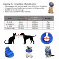 Protective Inflatable Recovery Cone Collar for Dogs and Cats Henrac Tech - Medium