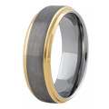 Tungsten Carbide Ring - Lunar Pearl - Black - 2.157 cm