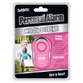 Sabre Pink Personal Alarm with Clip & LED Light