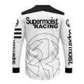 Supermoist Supermoist Fast White & Black Endouro & MX Riding Shirt - XS | Summer Big Hole Material