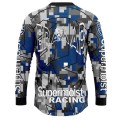 Supermoist Supermoist BLUE Digital Camo Enduro & MX Riding Shirt - L | Summer Big Hole Material