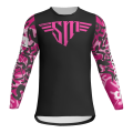 Supermoist 2023 Summer Riding Shirt  "Camo" Range in Black Pink - S
