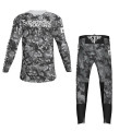 Supermoist 2023 Summer Riding Shirt and Pants "Stripper Camo" Range in Grey - L | S