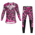 Supermoist 2023 Riding Shirt and Pants "Camo" Range in Pink - XL | L
