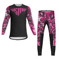 Supermoist 2023 Riding Shirt and Pants "Camo" Range in Black Pink - M | M