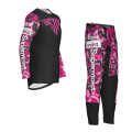 Supermoist 2023 Riding Shirt and Pants "Camo" Range in Black Pink - M | M