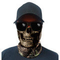 Multi-Use Tubular Bandana/Gator Face Shield - Bush Camo Skull