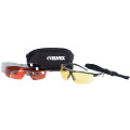 Elvex Denali Ballstic Glasses Black Frame w/Grey Soft Accents - 4 Lens Set