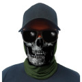 Multi-Use Tubular Bandana/Gator Face Shield - Tactical OD Green Skull