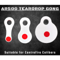 AR500 10mm Steel Gong Target - Teardrop - Various 75mm x 90mm x 10mm