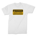 TON "Stupidity Warning" Unisex Premium T-Shirt - White 3XL