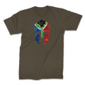 TON "SA Flag Spartan" Unisex Premium T-Shirt - OD 4XL