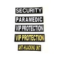 Custom 220mm x 55mm Velcro Patch - Various Yellow on Black SECURITY
