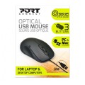 Port Connect Office Pro Wired USB Mouse - Black