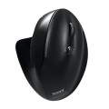 Port Connect Bluetooth + Wireless Rechargeable Ergonomic Mouse - Black
