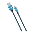 Amplify Braided Micro USB Cable - Black / Blue