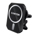 Canyon Magnetic Car Holder + Wireless Charger - Black