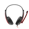 Canyon HSC-1 Basic PC Headset with Microphone - Black / Red
