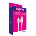 LOOPD LITE USB To Lightning 1M Cable - White