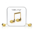 Happy Plugs Delux In - Ear + Mic & Remote - Gold
