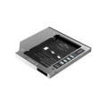 Orico 2.5 Laptop Hard Drive Caddy for Optical Drive - Silver