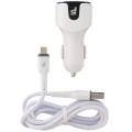 Superfly 3.4A Dual Usb Micro Car Charger - White