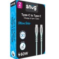 Snug Type C To Type C Silicone Cable 1.2m - Blue