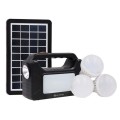 Switched Power Station Rechargeable USB Phone Charger With Solar Panel - Black