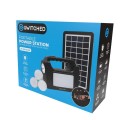 Switched Power Station Rechargeable USB Phone Charger With Solar Panel - Black