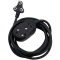 Switched 10m BTB Extension Cable/Cord/Lead Multiplug Light Duty - Black