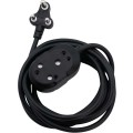 Switched 20m BTB Extension Cable/Cord/Lead Multiplug Light Duty - Black