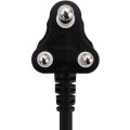 Switched 3m BTB Extension Cable/Cord/Lead Multiplug Light Duty - Black