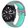 Toni Silicone Buckle Watch Strap 20mm - Grey/Turquoise