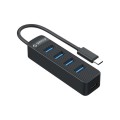 Orico 4 Port USB3.0 to Type-C Hub - Black