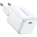 UGreen 1 Port GAN 20W PD Wall Charger - White