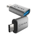 Winx Link Simple Type C to USB Adapter Dual Pack - Grey
