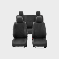 2 fronts with headrests, solid rear bench with 2 headrests
